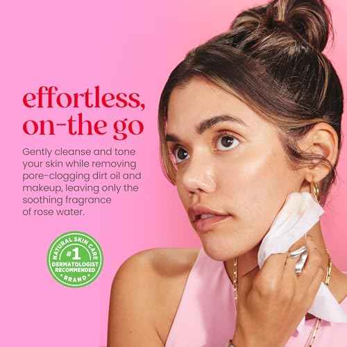 Burt's Bees Stocking Stuffers, Rose Water Face Wipes, for All Skin Types, Hydrating Micellar Makeup Remover & Facial Cleansing Towelettes, Skin Care Christmas Gifts, 30 Ct (3-Pack)