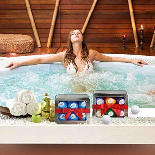 Bath Bomb Gift Set USA - 6 Vegan Essential Oil Natural Fun Fizzies Spa Kit. Organic Shea/Cocoa Soothe Dry Skin. Luxury Gift for Valentine, Women, Mom, Teen Girl, Birthdays. Add to Tub Tea or Baskets