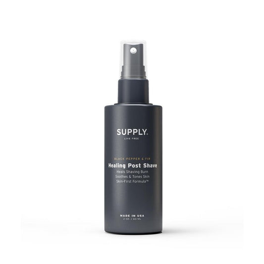 SUPPLY Healing Post Shave Spray for Men – Alcohol-Free Aftershave to Soothe Irritation, Hydrate Skin & Reduce Razor Burn – Sensitive Skin Friendly – Sandalwood & Cedar, 2 oz