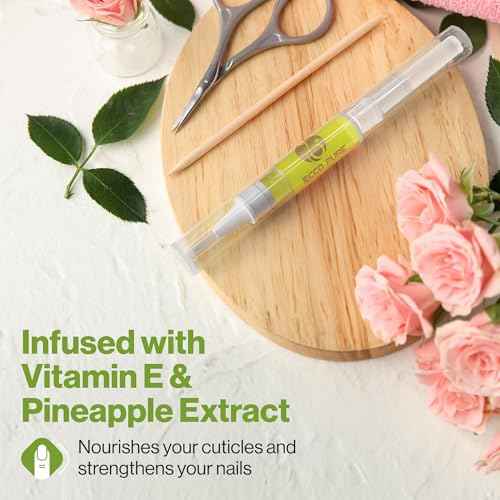 Cuticle Oil Pen - Nail Cuticle Protector - Professional Manicure and Pedicure Set Accessory - Acrylic Nail Art Accessory - Strengthener and Softener - Contains Vitamin E