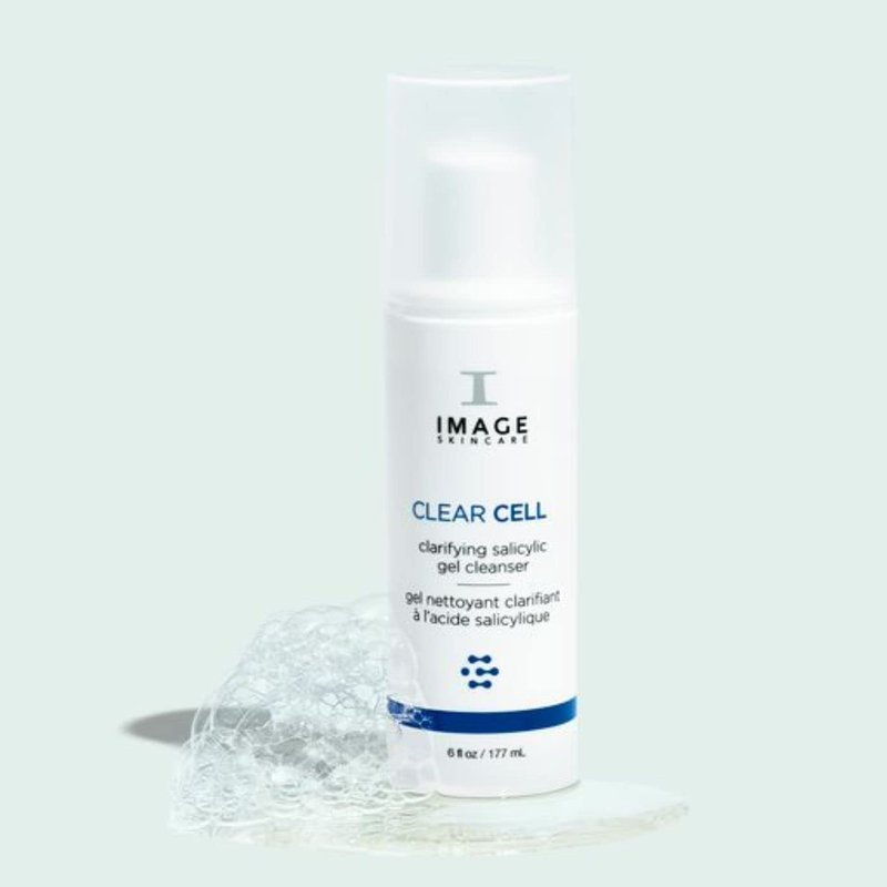 IMAGE Skincare, CLEAR CELL Salicylic Gel Cleanser, Gentle Foaming Face Wash Removes Excess Oil and Shine for Oily Prone Skin, 6 fl oz