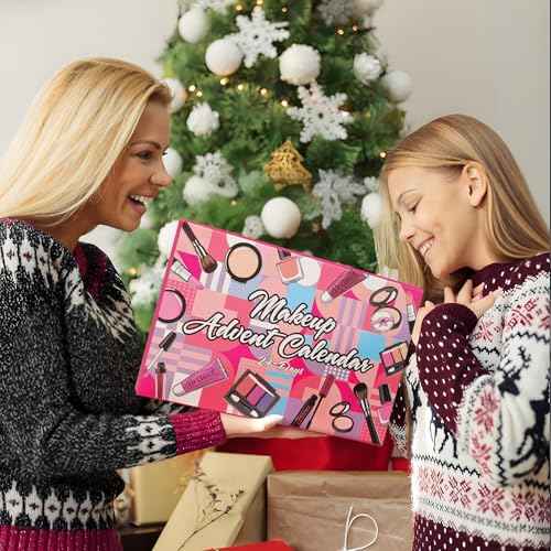 Makeup Advent Calendar 2025 Teen Girls Women Beauty Make Up Advent Calendar, 24 Days 2025 Christmas Countdown Full Makeup Kits Beauty Skincare Sets Gifts For Teen Girls women