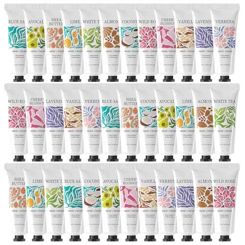 BODY & EARTH # LOVE 36 Pack Hand Cream Gift Set, Scented Hand Lotion for Dry Cracked Hands, Travel Size Lotion Mini Hand Lotion Bulk Gift Sets For Mother's Day Valentine's Day Christmas 36x1.0 oz