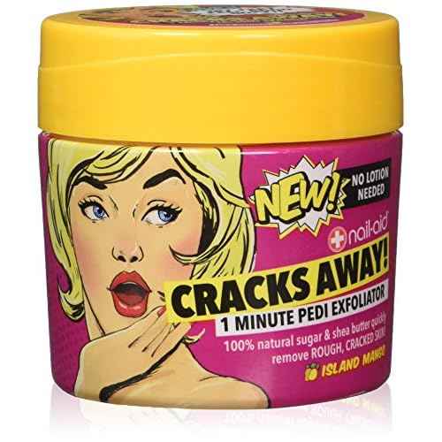 NAIL-AID Cracks Away 1 Minute Pedi Exfoliator, Clear, Mango, 7.0 Fluid Ounce