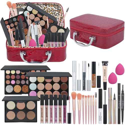 Makeup Kit,Makeup Set For Women Full Kit,Professional Make up Kit For Beginners,Makeup Gift Set For Women,Makeup Sets for Girls,Makeup Kit For Teens (red)