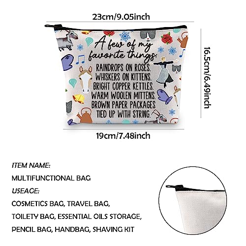 WCGXKO Music Inspired Musical Gift Music Name List Make Up Zipper Bag For Theratry Musical Fans (A few whi)