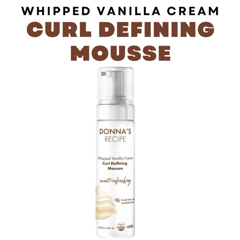Curl Defining Mousse - Whipped Vanilla Cream for Lightweight, Soft Hold | Frizz-Free Gloss - 8.5 fl oz