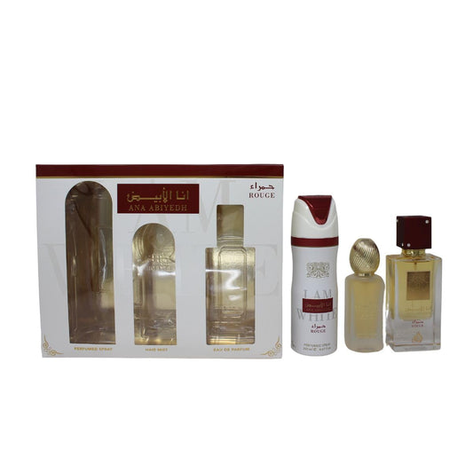 Lattafa Ana Abiyedh Rouge 2.0 Edp U + 6.7 Body/Spray + 1.5 Hairmist (118883)