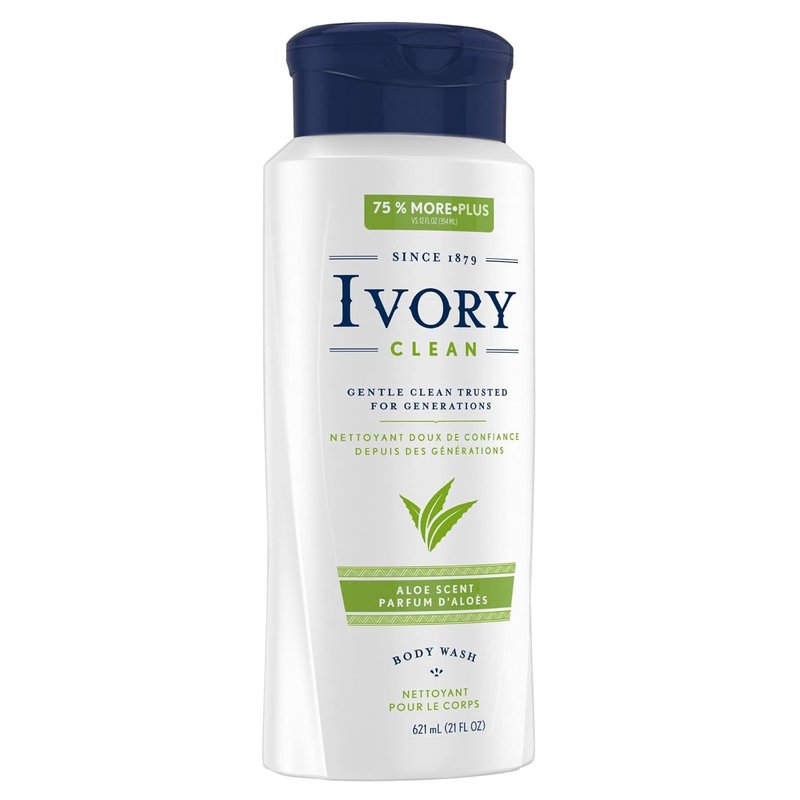 Ivory Scented Body Wash, Aloe 21 oz (Pack of 6)