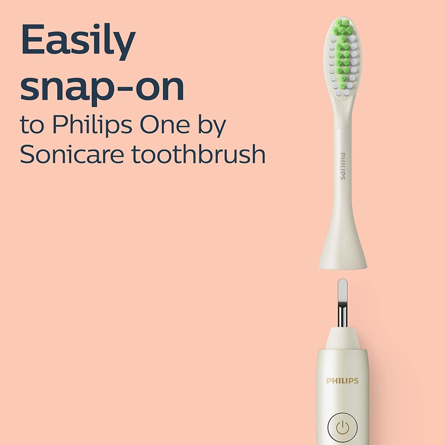 Philips One by Sonicare, 2 Brush Heads, Snow, BH1022/07 (Pack of 2)