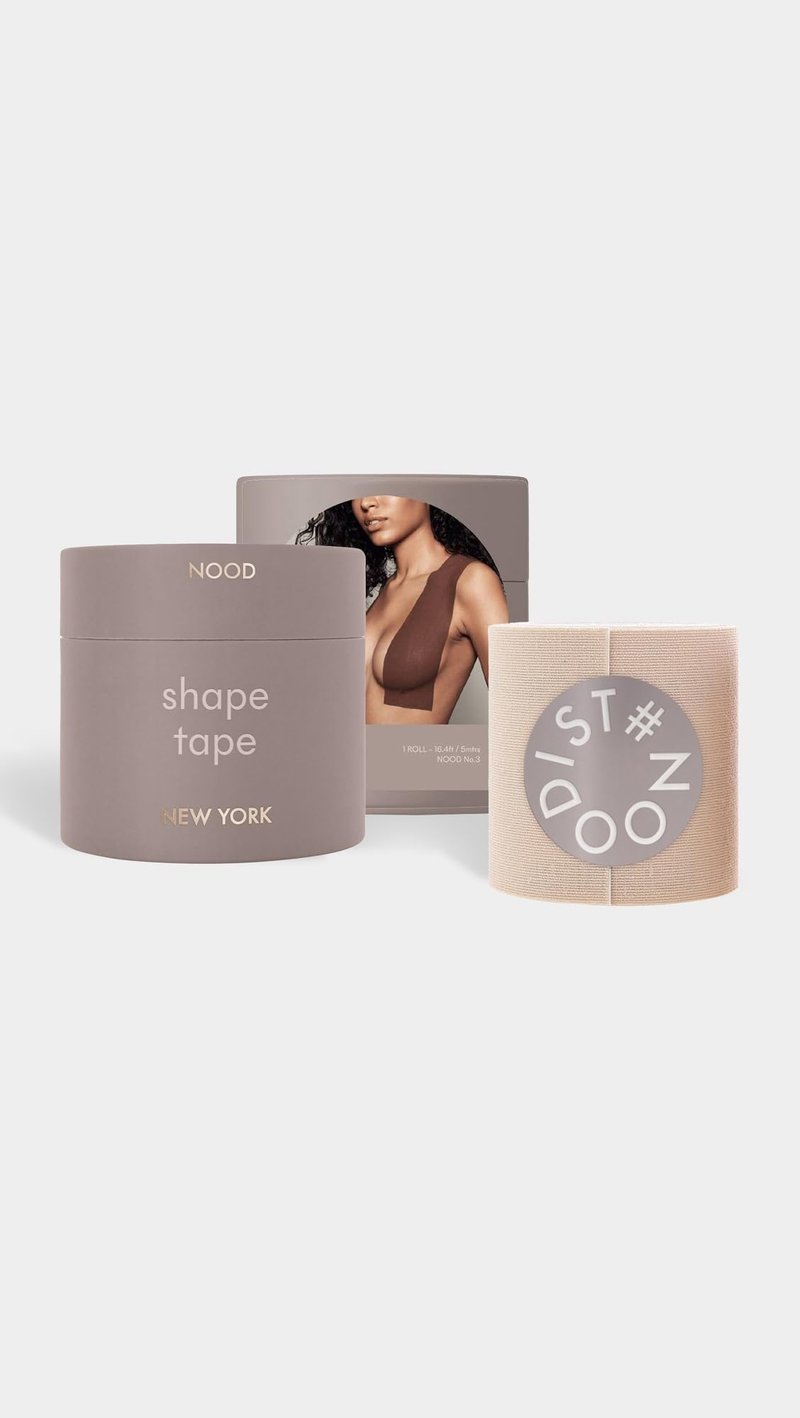 NOOD New York Shape Tape 3" Wide Adhesive Shaping, Lifting, and Waterproof Hemp Breast Tape, No. 3 Buff, 3 in.