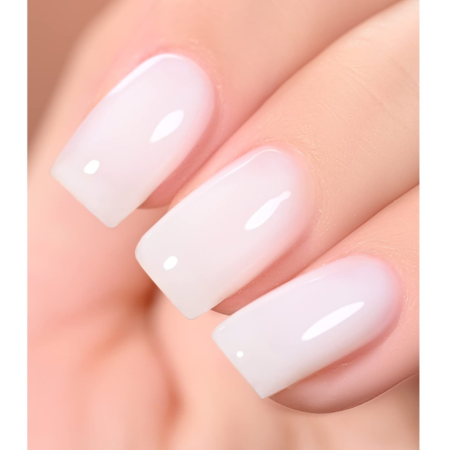 Milky White Jelly Gel Nail Polish Set - 6 Sheer Colors for DIY Nail Art | UV Soak Off