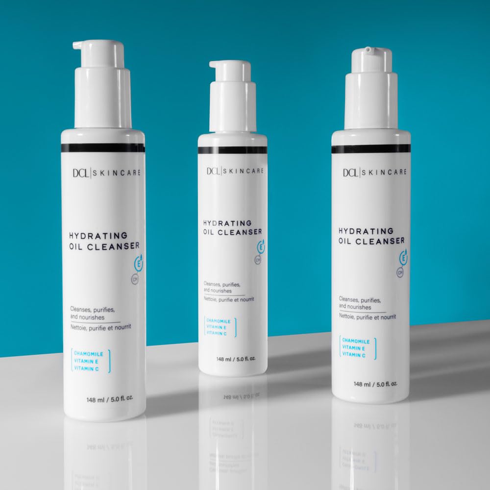 DCL Skincare Hydrating Oil Cleanser - Gentle Formula for Dry & Sensitive Skin | 4 Fl Oz