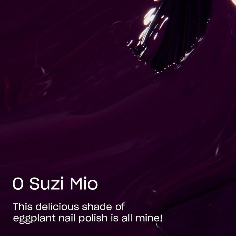 OPI Nail Lacquer O Suzi Mio | Opaque Dark Purple Crème Chip Resistant Nail Polish | Fast Drying, Streak Free