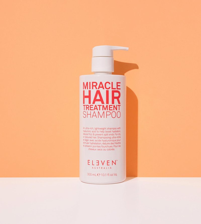 ELEVEN AUSTRALIA Miracle Hair Treatment Shampoo for Women & Men - Moisturizing Sulfate Free Shampoo for All Hair & Scalp Types, Helps Reduce Frizz, Prevents Split Ends, Adds Moisture - 10.1 fl oz