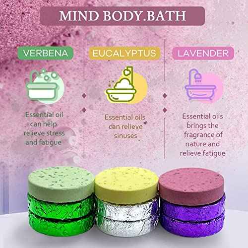 Shower Steamers Multi-Quantity Packed (45PCS) Women/Men Gift Set?Lavender, Verbena, Eucalyptus Aromatic Shower Bombs, Individually Wrapped Tablets for Mother's Day & Anniversaries