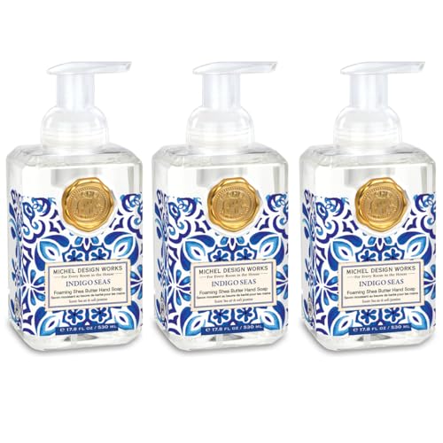 Michel Design Works Indigo Seas 3-PACK Foaming Hand Soaps, 17.8 fl oz each