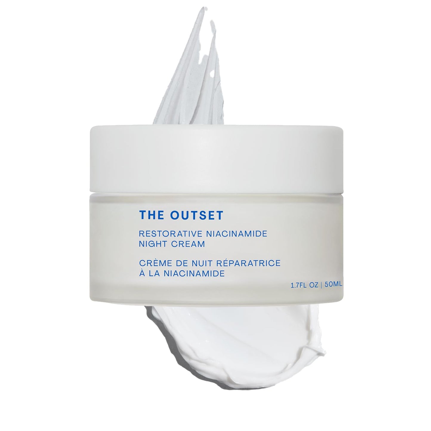 The Outset Restorative Niacinimide and Bakuchiol Night Cream - Gentle Fragrance Free Anti-Aging Moisturizer - Wrinkle reducing - Clean, Vegan, Gluten Free - All Skin Types, Sensitive Skin - 1.7 fl oz