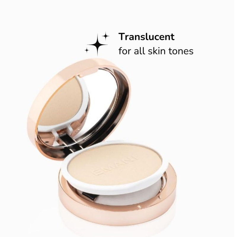 Emani HD Bamboo Setting Powder - Talc-Free Natural Mineral Makeup for All Skin Tones | Sensitive Skin Friendly