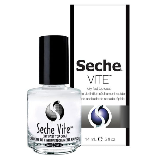 Seche Vite Dry Fast Top Coat - Quick Dry Clear Nail Polish for High Gloss Shine | 0.5 fl oz