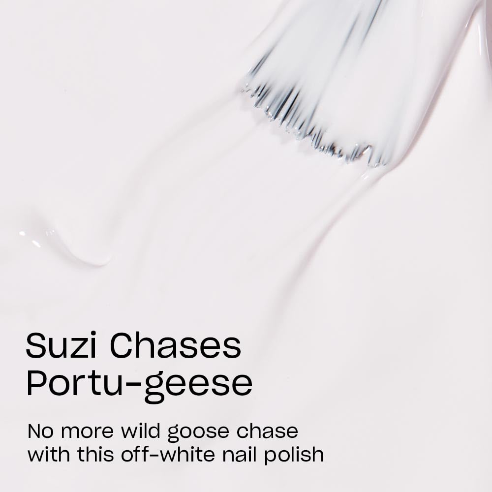 OPI Nail Lacquer Suzi Chases Portu-geese | Opaque Soft White Crème Chip Resistant Nail Polish | Lisbon Collection