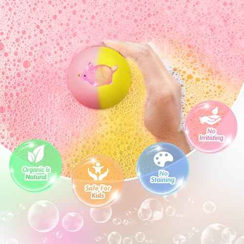 Bath Bombs for Kids with Toys Inside - 40 Pack Surprise Organic Natural Bath Bombs (Dino/Unicorn/Marine) Toddler Toys for Boys & Girls, Children's Birthday Christmas Gifts Set