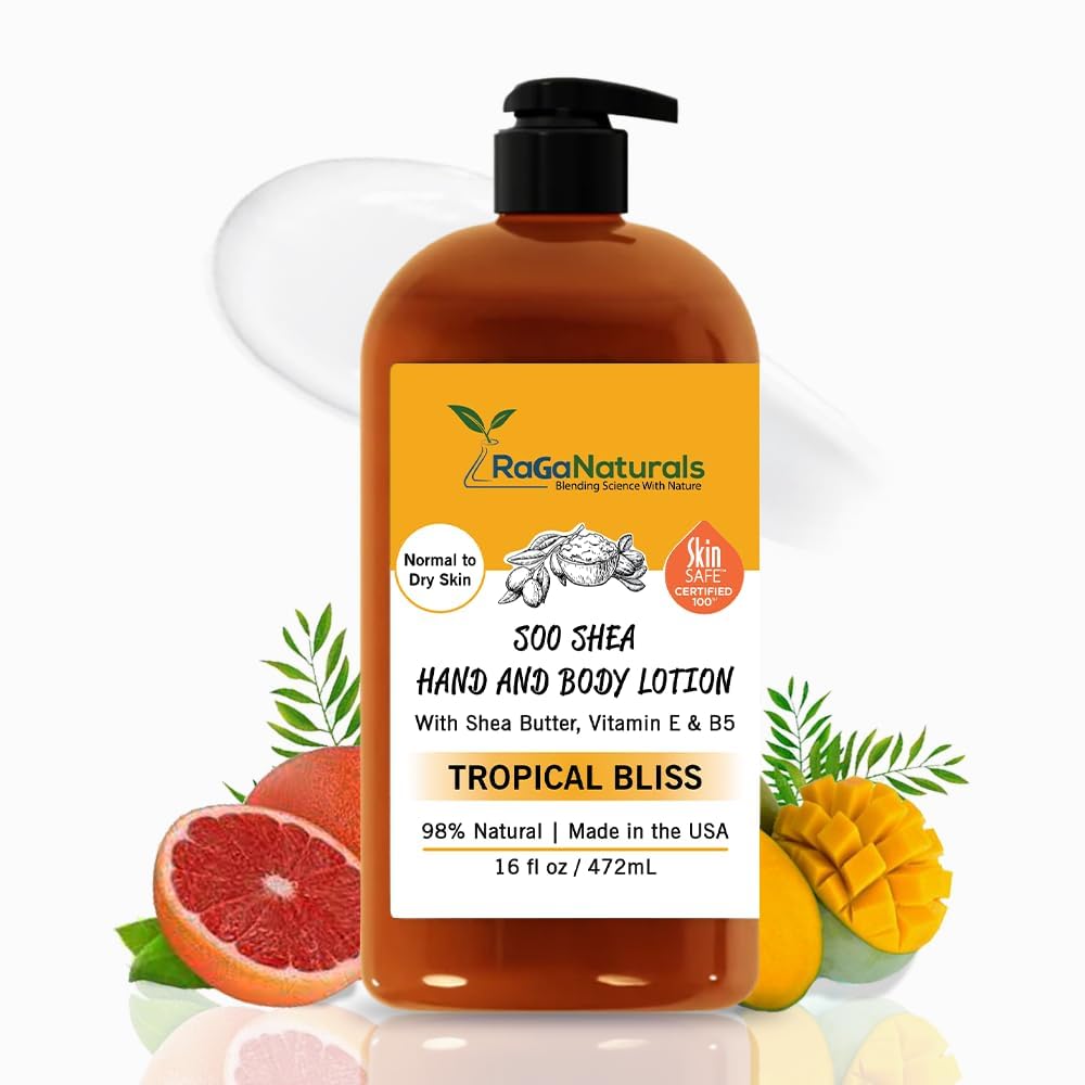 Natural Mango Body Lotion for Dry Skin - Tropical Bliss Moisturizer with Shea Butter & Vitamin E | 16 Oz Vegan Formula