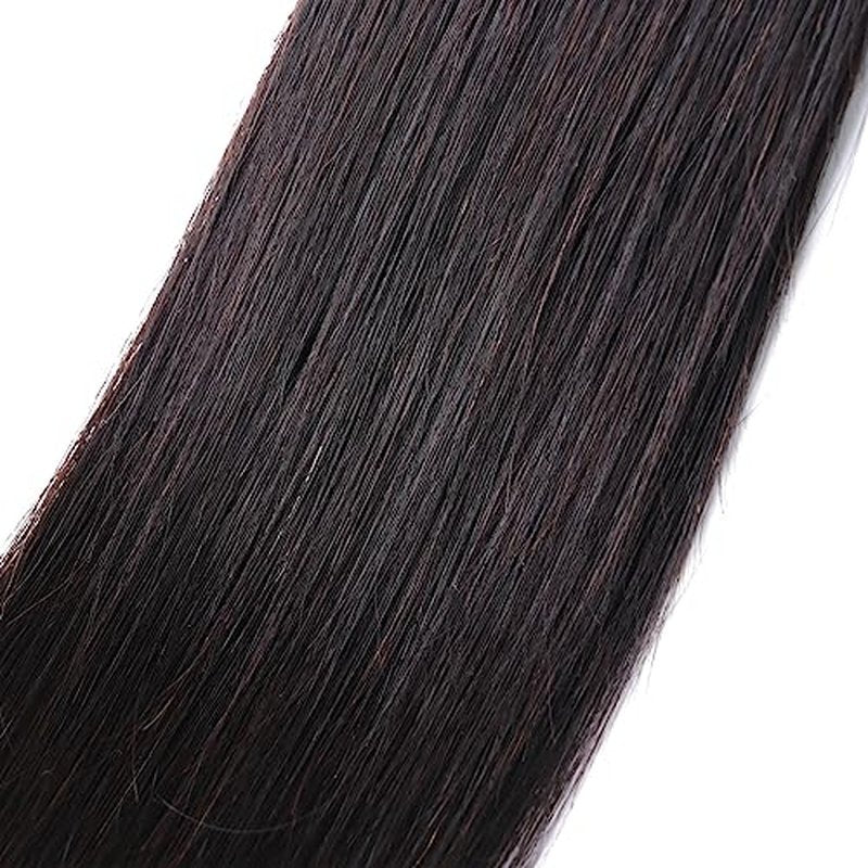 100% Human Hair Bundles Short Straight Virgin Hair 24 Inch Natural Color Unprocessed Brazilian 10A Double Weft Weave Extensions Soft And Healthy For Black Women