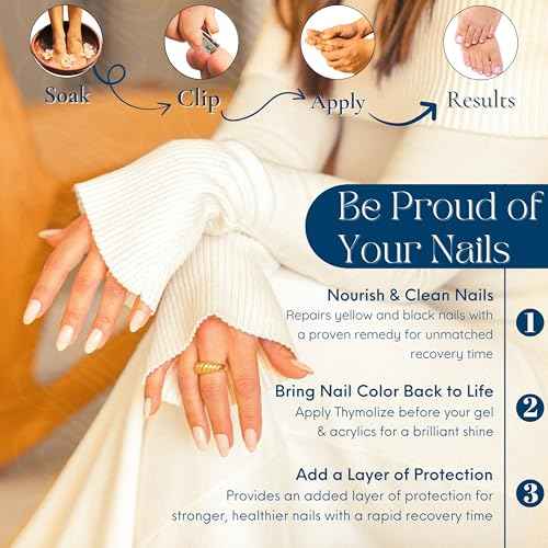 Thymolize Nail Repair for Damaged Nails | Thick Ingrown Toenail Treatment Care | Nail Whitener for Yellow Nails and Nail Biting | A Nail Treatment for Weak and Damaged Nails | 2 Pack