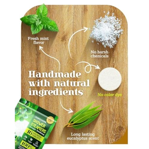 POPCHOSE Shower Steamers Aromatherapy, 16 Pack Christmas Stocking Stuffers for Adults, Eucalyptus for Shower- Birthday Gifts for Women, Quick Relief Nasal Congestion, Home SPA & Self Care Relaxation