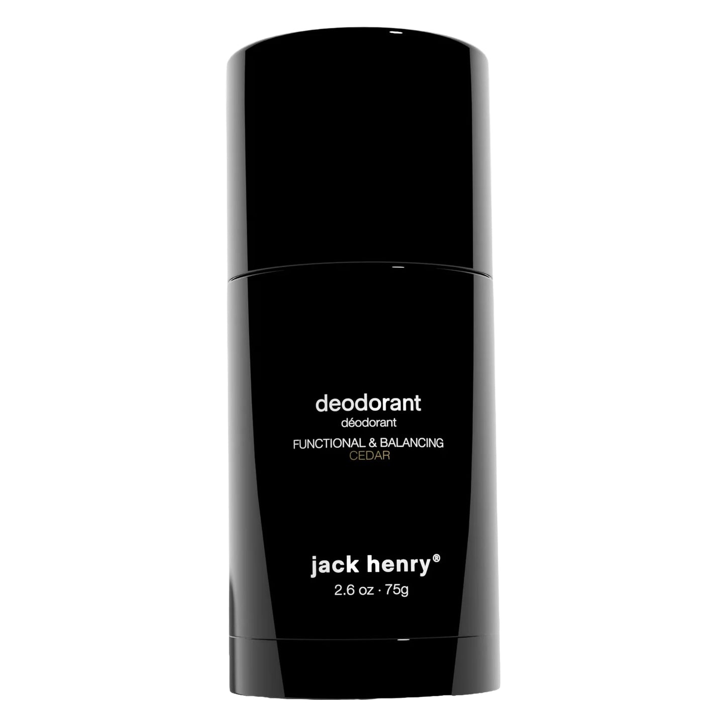 Jack Henry Natural Deodorant for Men and Women, Vegan Deodorant with Shea Butter Magnesium, Zinc and Probiotics, Coconut MCT, Aluminum-Free, Baking-Soda-Free, Cedar Scent, 2.65 oz