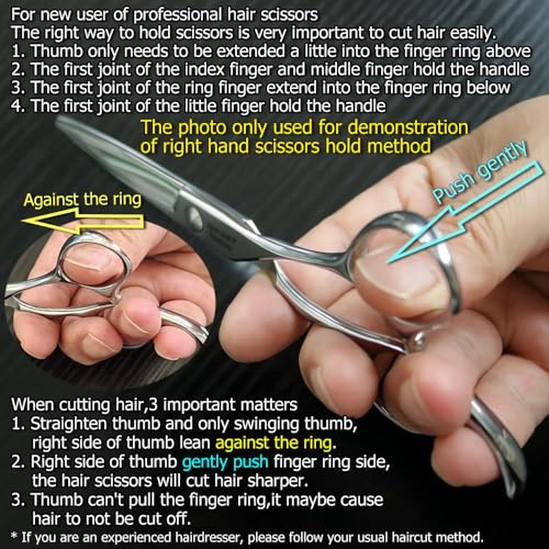 Barber Scissors 7" Professional Sliding Hair Scissors Willow Shape Sliding Hair Shears Professional Haircut Razor Edge 440c Barber Shears KINSARO for Hairdresser Barbershop or Home Use