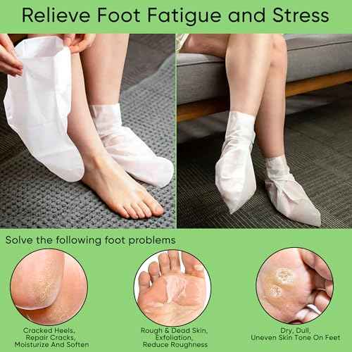 Aloe Vera Foot Peeling Mask, Baby Feet Exfoliating Peel for Dead Skin Removal& Moisturizing Care, Dry Cracked Heels Relief, Softening Rough Feet Spa Socks, 3 Pairs Pack(Unisex)