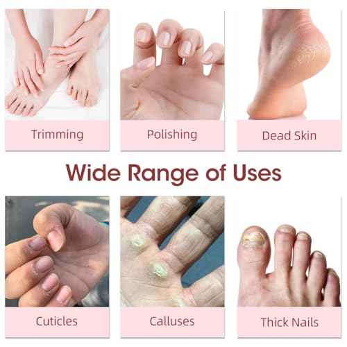 Cordless Electric Nail File Set, Portable Electric Nail Drill Machine,Professional Manicure Pedicure Kit, 5 Speeds Hand Foot Care Tool for Calluses, Thick Nails, Grind, Trim, Polish