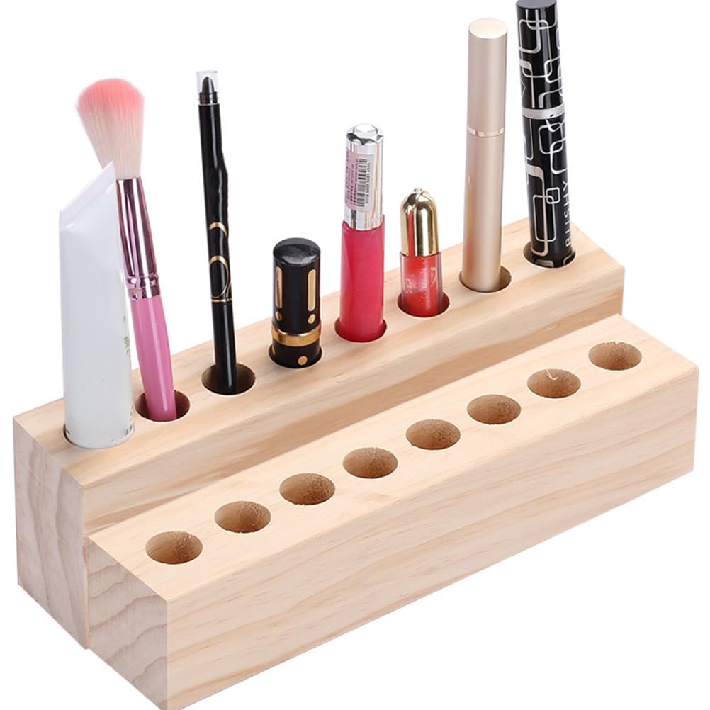 Zerodeko Desktop Cosmetics Rack Multi-Grid Lipstick Organizer and Eyebrow Pencil Storage Stand Compact Durable Makeup Display for Beauty Accessories