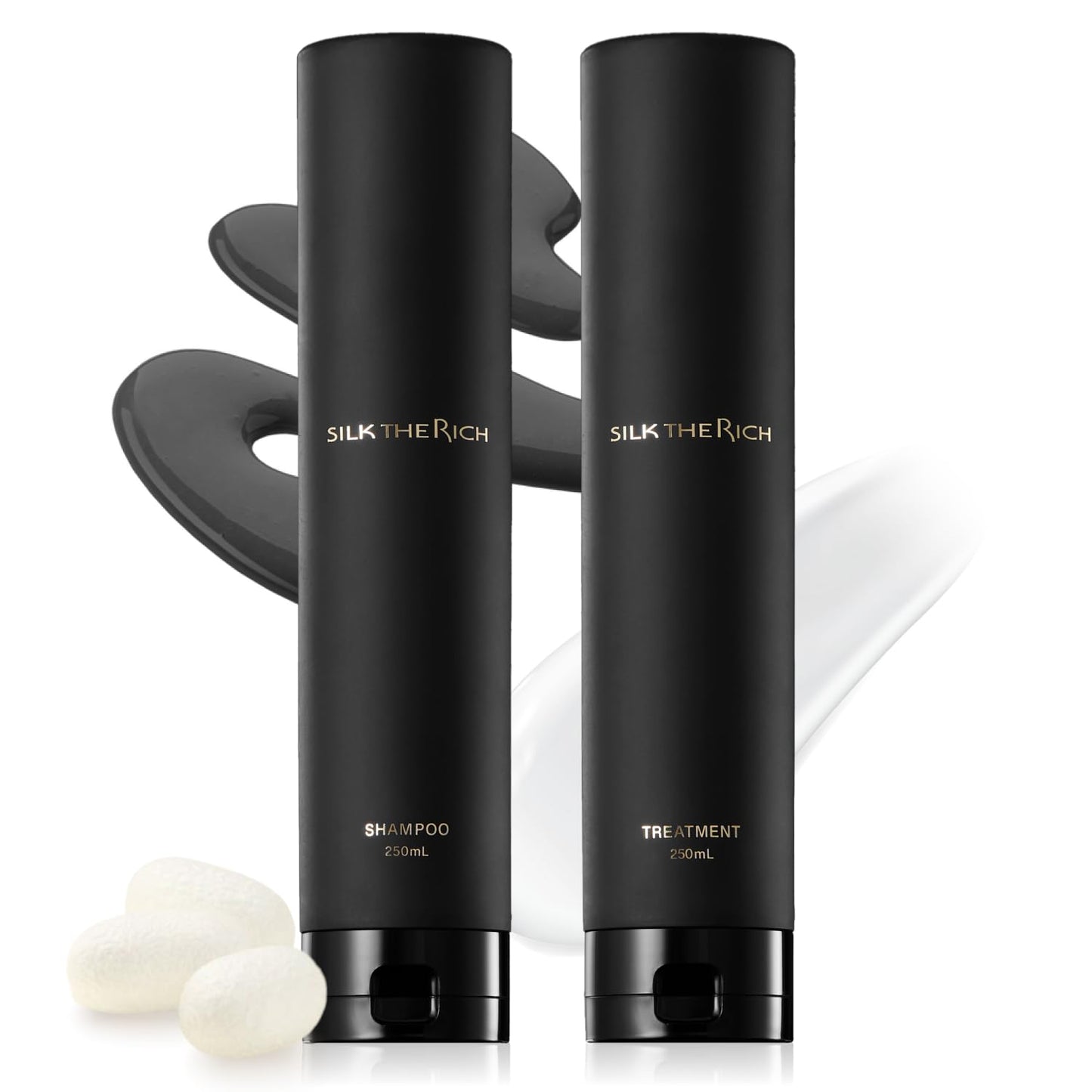 Silk The Rich Shampoo & Conditioner Set - Clarifying & Moisturizing for Dry Scalp | Color-Safe, 8.5 fl oz Each