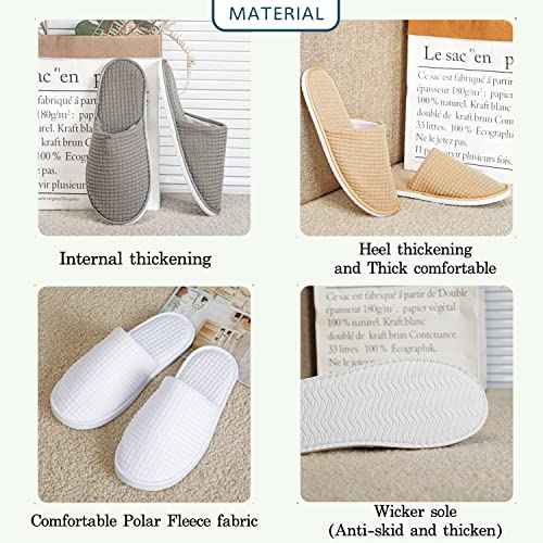 6-10 Pairs Spa Slippers, Non Slip Disposable Slippers For Guest, Washable Reusable, Which Can Be Used As Women Men, House, Indoor, Bathroom, Bedroom, Hotel, Bride Slippers