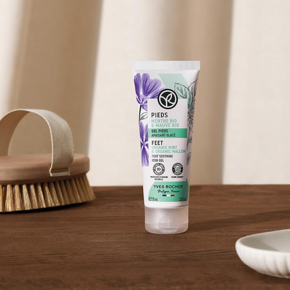 Yves Rocher Cooling Gel for Leg Fatigue Relief - Organic Mint, 75 ml | 2.5 fl. oz.