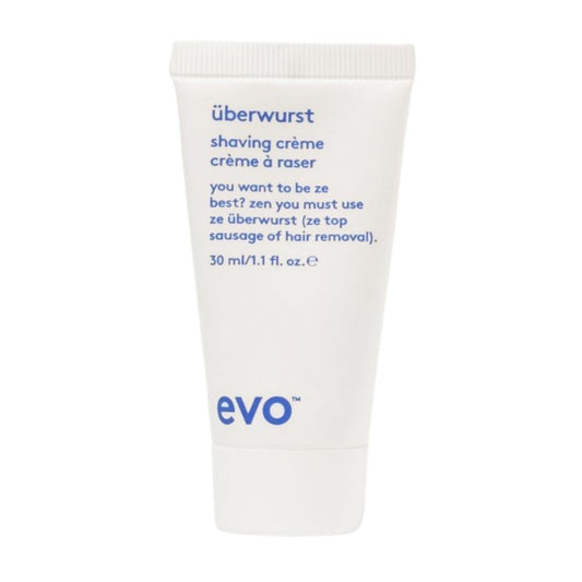 EVO Uberwurst Moisturizing, Sensitive Shaving Cream for All Skin Types - Reduces Razor Burn, Softens & Protects - 1 fl oz, Travel Size