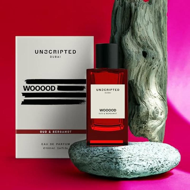 Unscripted. Wooood - Perfume For Men And Women - Women Perfume with Saffron, Nutmeg, Musk, Patchouli - Bold, Long-Lasting Mens Cologne - 3.4 oz