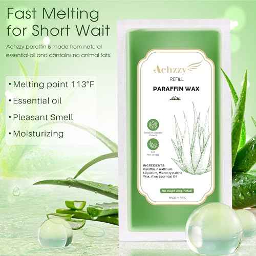 Natural Paraffin Wax Refills, 12-Pack Paraffin Wax Blocks of Aloe Scent for Paraffin Bath, Paraffin Wax for Hand and Feet for Deep Hydration, Moisturizing and Nourish(Aloe)