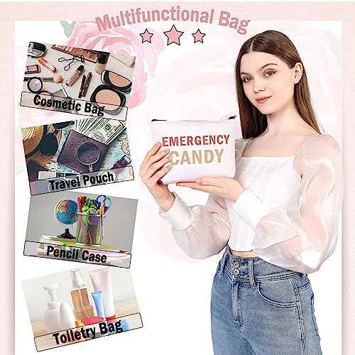 BDPWSS Emergency Candy Makeup Bag Candy Lover Gift Emergency Food Bag For Women Girls Sister Friends Graduation Gift (Emergency Candy)
