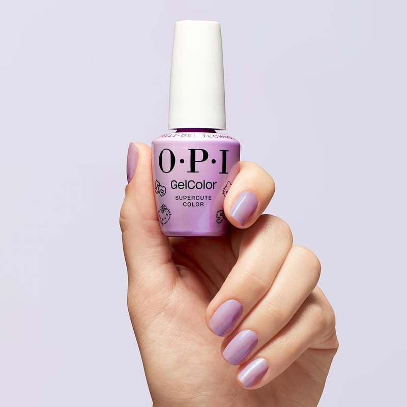 OPI GelColor Supercute Color | Sheer Soft Purple Shimmer UV Cure Gel Nail Polish | Hello Kitty Limited Edition Collection