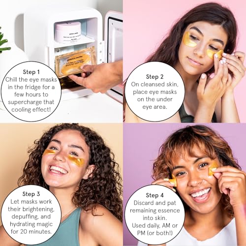 grace & stella Under Eye Patches (12 pairs) Eye Masks for Puffy Eyes and Dark Circles - Stocking Stuffers, Christmas Gifts for Women - Gifts for Birthdays, Bachelorette Party, Bridesmaids, Self Care