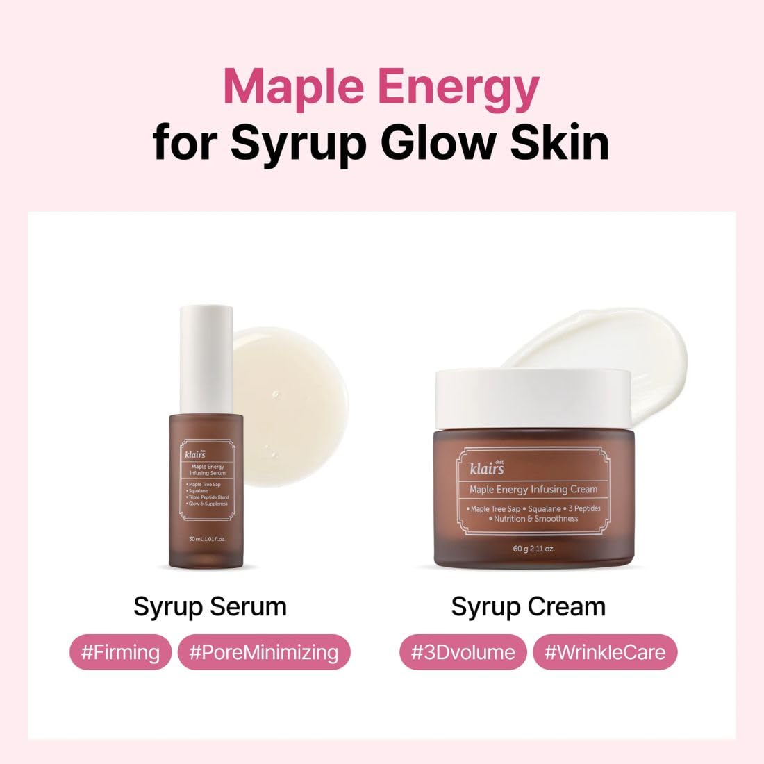 DearKlairs Maple Energy Infusing Cream 60g, Anti-Aging, Firming Korean Skincare, Peptide, Skin Barrier, Repair, moisturizing and hydrating, For Dry Skin