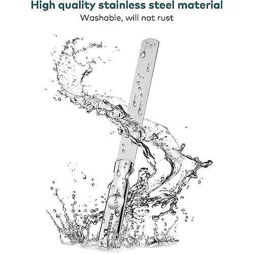 Stainless Steel Nail File with Anti-Slip Handle and Leather Case, Double Sided and Files Nails Easily for Men and Woman
