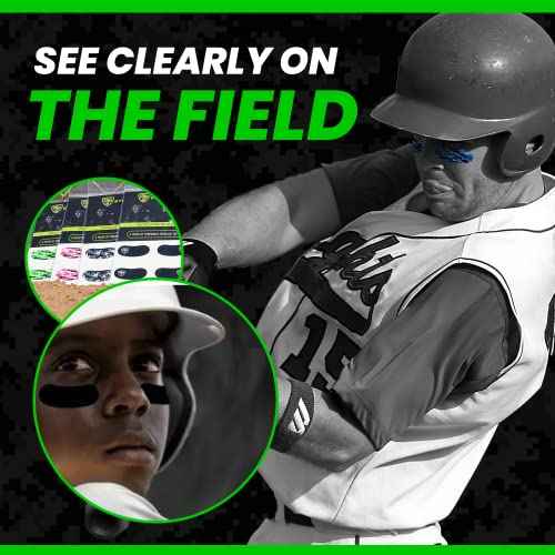 12 Pairs Peel & Stick Athletic Eyeblack Glare Blockers Colored Camo Purple Eye Black Strips (Pink Camo)