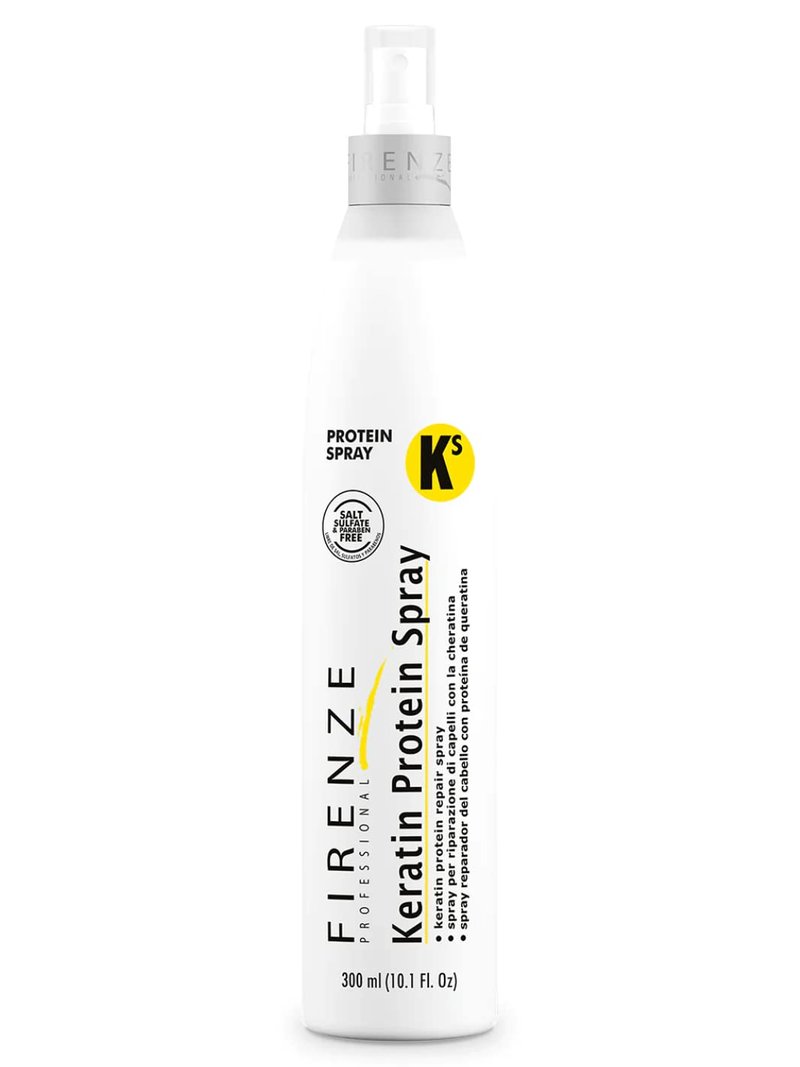 Firenze Professional Keratin KS Protein Repair Spray 300ml (10.1 fl oz) – Leave-In Conditioning Spray for Smooth, Manageable Hair