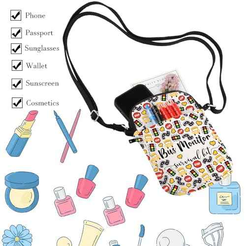 WCGXKO Bus Monitor Gift Bus Monitor Survival Kit Zipper Crossbody Purses Bag Messenger Bag (Bus Monitor CR)