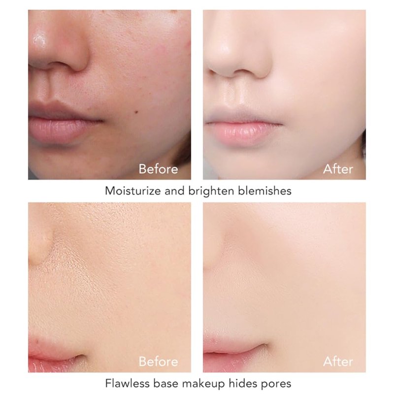Mushroom Head CC Cream Foundation - Long-Lasting Moisturizing Makeup | 2pcs Ivory